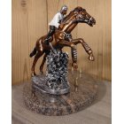 Plaque statuette cheval en résine 30x20