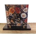 Plaque carrée 20x20 découpe fleurs